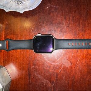 Apple Smartwatch with Black and Silver Accents